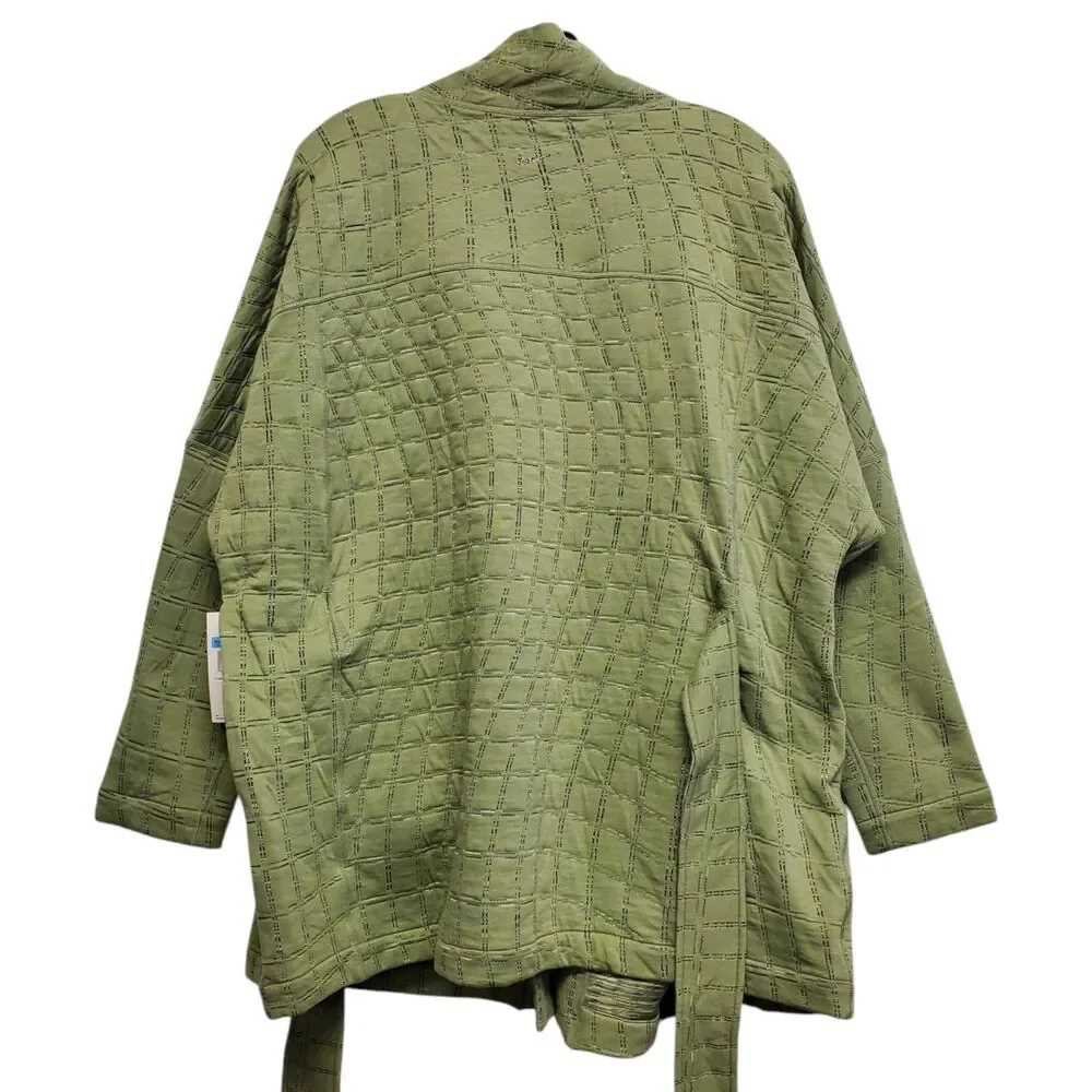 NIKE Yoga Therma-FIT Luxe Jacquard Robe Womens Medium Green Lounge DQ6320-386